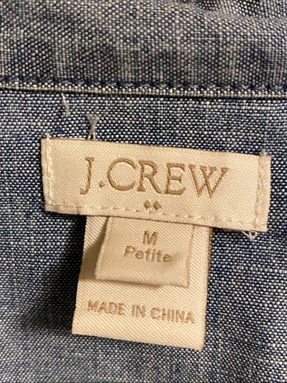 J. Crew Grey Blue Chambray Cotton Button-Up Shirt MP - Picture 4 of 13